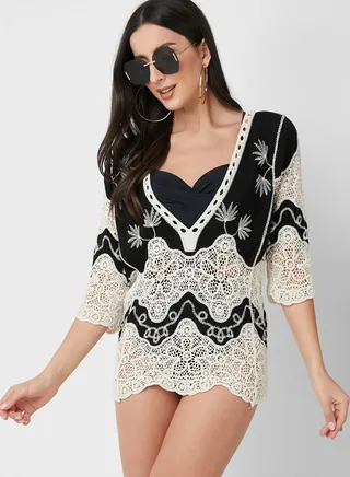 Embroidered Coverup 