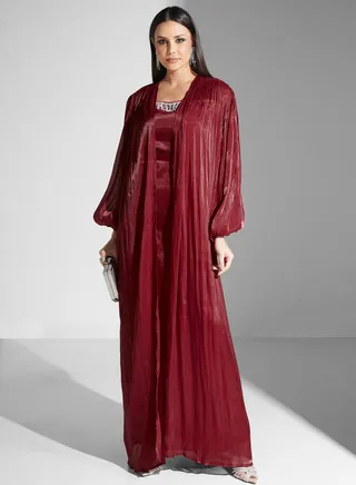 Embellished Balloon Sleeve Dress 