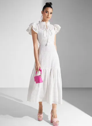 Ruffle Cut Out Dress 