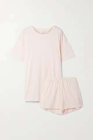 Skin - Courtney Pima Cotton-jersey Pajama Set - Pink
