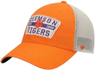 Men's Orange Clemson Tigers Crawford Clean Up Trucker Snapback Hat
