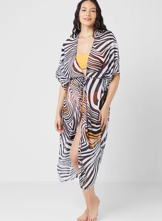 Printed Beach Cover Up 