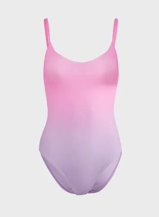 Dip Dye Textured Swimsuit 