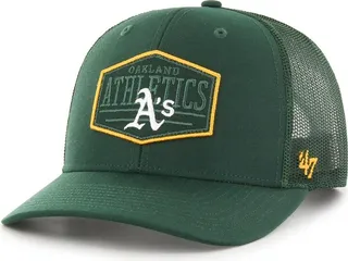 Men's '47 Brand Green Oakland Athletics Ridgeline Tonal Patch Trucker Adjustable Hat