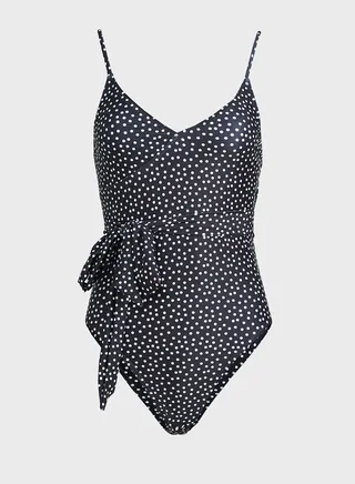 High Leg Tie Detail Swimsuit 