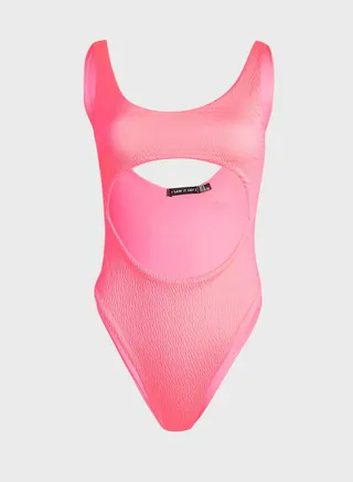 Cut Out Detail Belted Swimsuit 