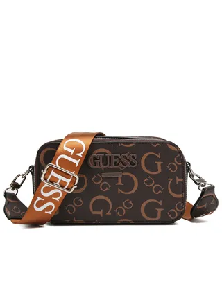 GUESS Lewistown Double-Zip Logo Crossbody 