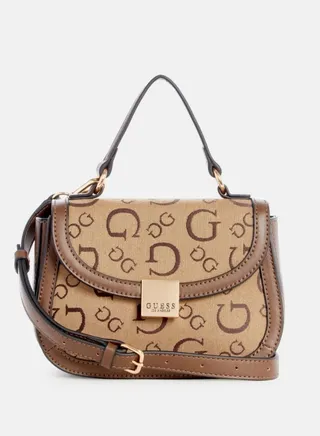 GUESS Gammill Logo Crossbody Bag Brown 