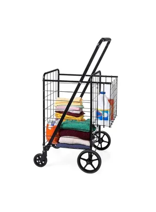 Shopping Utility Cart Trolley with Basket 