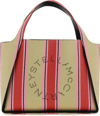 STELLA McCARTNEY 'STELLA LOGO' RAFFIA TOTE BAG