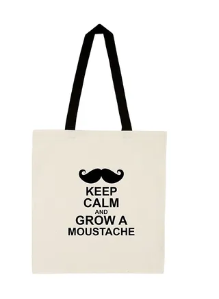 Movember Cotton Jute Bag with black handle bag for Movember, Mobro, No Shave, Mens Health Awareness for fundraising awareness campaigns (Design 3) 