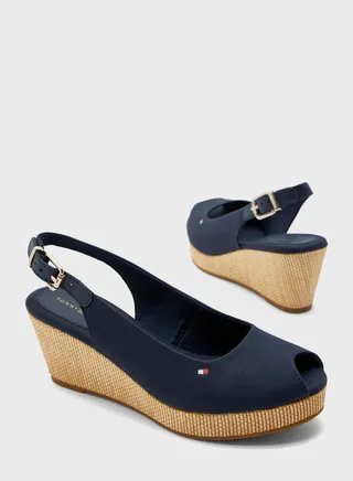 Iconic Elba Sling Back Wedge Pump