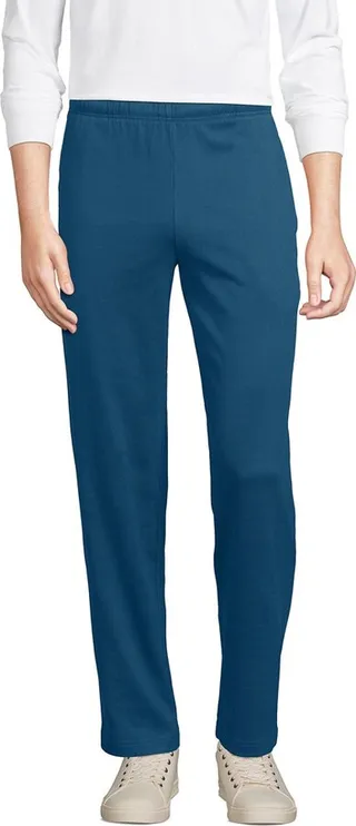 Lands' End Men's Jersey Knit Sweatpants - Large - Evening Blue