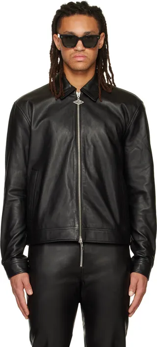 Han Kjobenhavn Black Pilot Leather Jacket