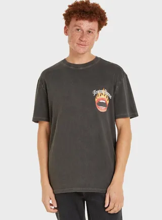 Fire Lips Crew Neck T-Shirt