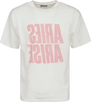 Aries Logo Printed Crewneck T-Shirt