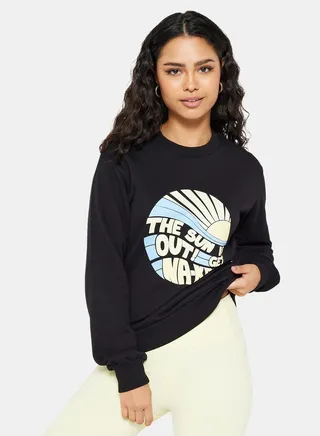 Graphic Printed Sweatshirt Black 