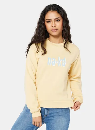 Graphic Printed Sweatshirt Yellow 