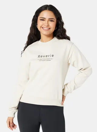 Graphic Printed Sweatshirt Beige 