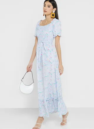 Ditsy Print Dress 
