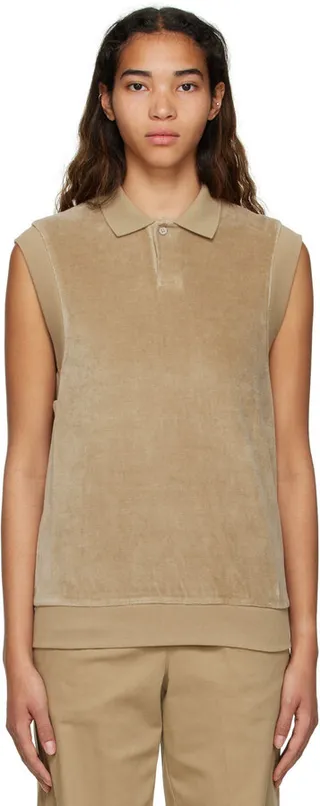 Essentials Tan Cotton Polo