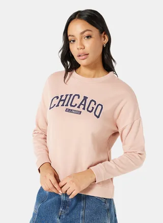 Graphic Sweatshirt Misty Rose 
