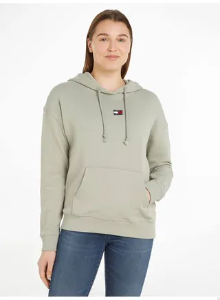 Women's Drawstring Boxy Zip-Thru Hoody Sweatshirt, Off White 