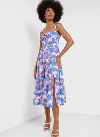 Strappy Printed Dress 