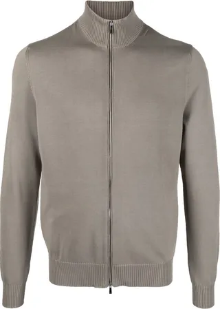 Fine-Knit Zip-Up Jumper