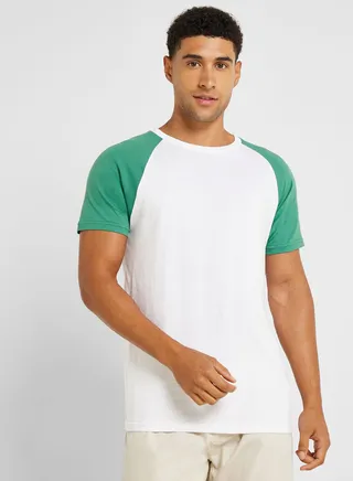 Mens Crew Neck T-shirt With Contrast 