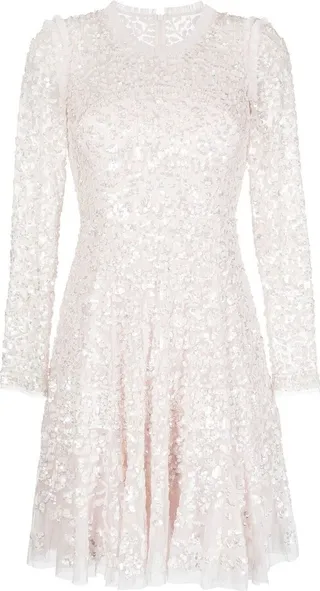 Sequin-Embellished Mini Dress