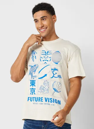Graphic Printed Crew Neck T-Shirt
