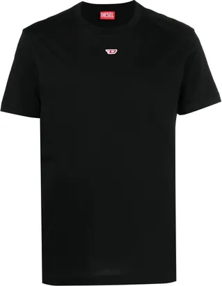 logo embroidery cotton T-shirt