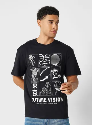 Graphic Printed Crew Neck T-Shirt 