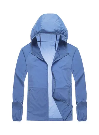 Sun Protective Waterproof Jacket Blue 