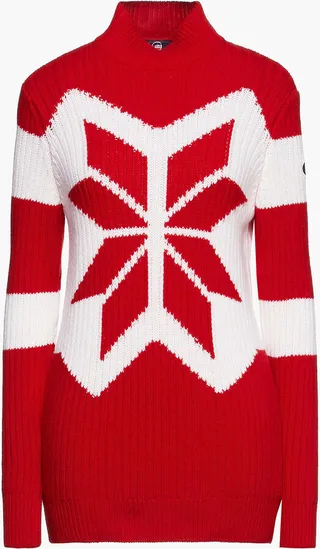 Justine ribbed merino wool and cashmere-blend turtleneck sweater