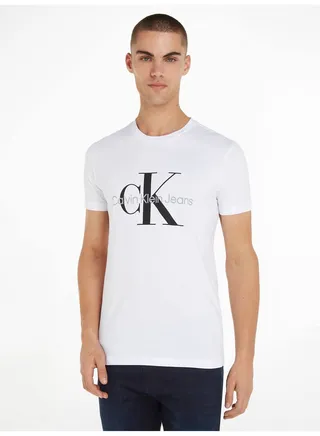 Men's Core Monogram Slim T-shirt, Cotton, White 