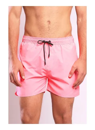 Plain Basic Mid-Rise Swim Shorts 