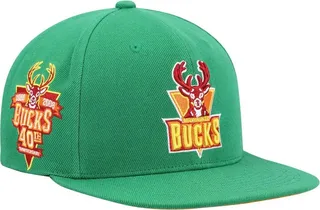 Men's Mitchell & Ness Green Milwaukee Bucks 40th Anniversary Like Mike Snapback Hat