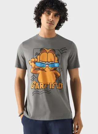 Garfield Graphic Print T-Shirt