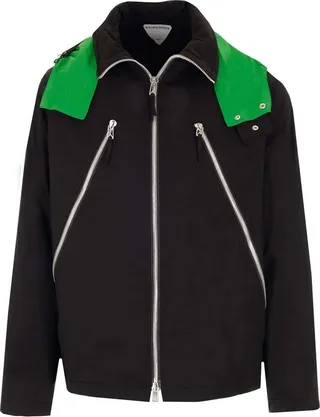Bottega Veneta Detachable-Hood Bomber Jacket