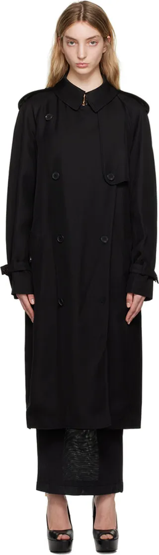 TOM FORD Black Fluid Trench Coat