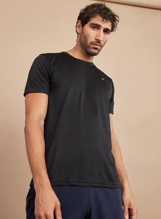 Logo Print Regular Dry Fit Running T-Shirt 