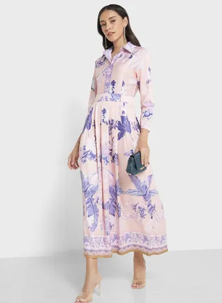 Abstract Print Dress 