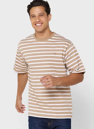 Striped Crew Neck T-Shirt 