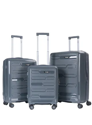 Trolley Luggage PP Hard Side 3PCS Set With TSA Lock Travel Bag 