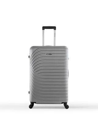 Sparkle Cabin Size ABS Hardside Spinner Luggage Trolley 20 Inch Silver 