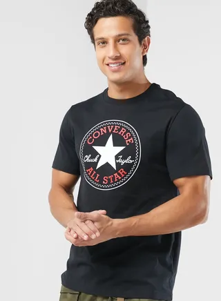 Standard Fit Center Front Large Logo Star T-Shirt 