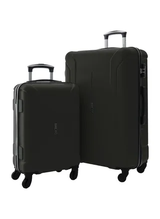Avo ABS Hardside Spinner Luggage Trolley Set Grey 