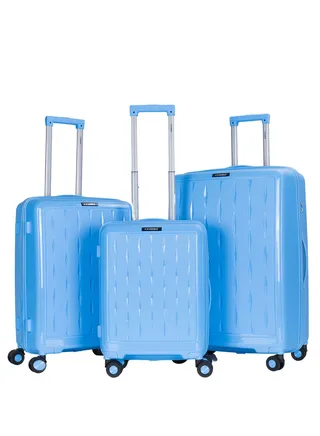 Trolley Luggage PP Hard Side 3PCS Set With TSA Lock Travel Bag 